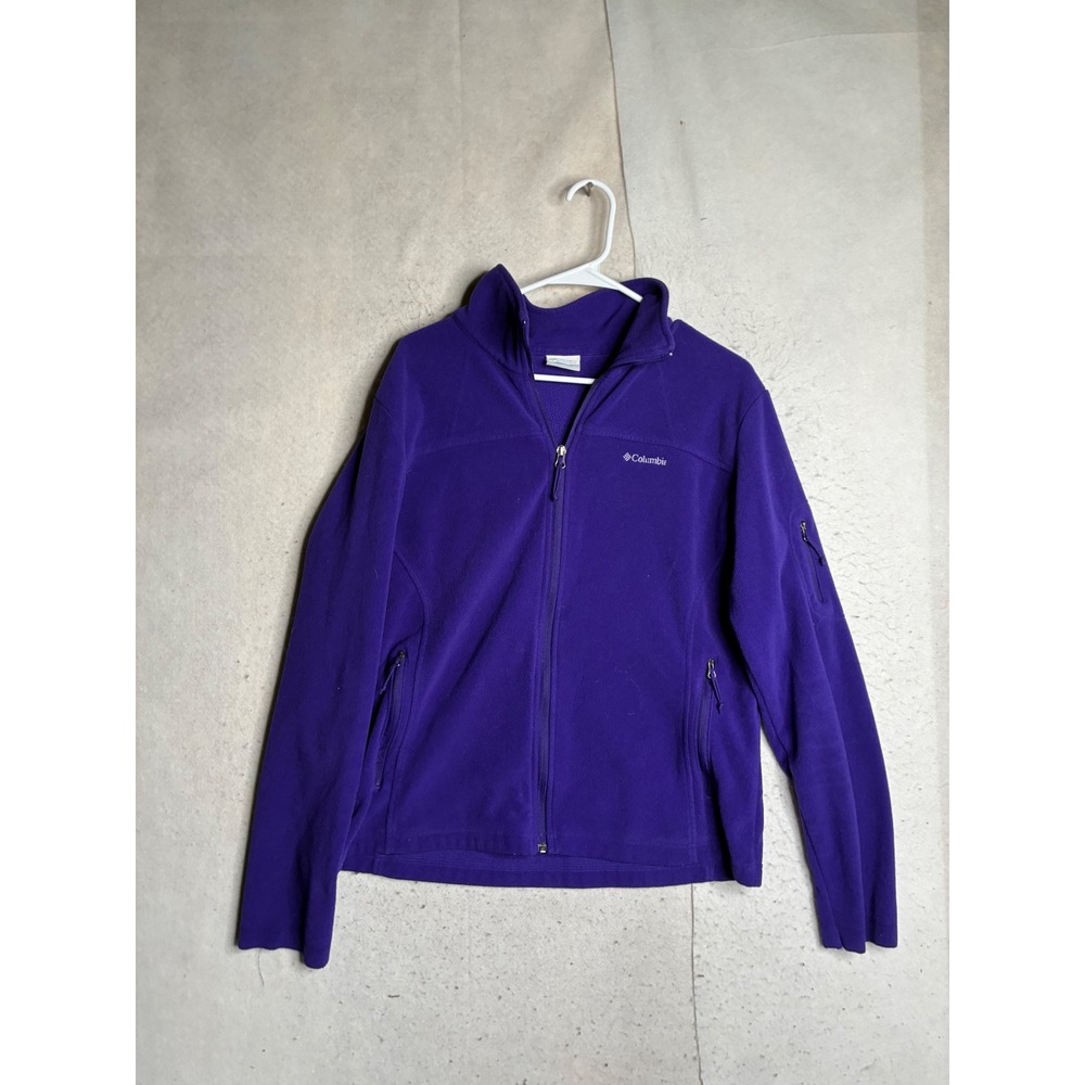 Columbia Womens XL Purple Full Zip Fleece Jacket Fast Trek II Jacket RN 69724